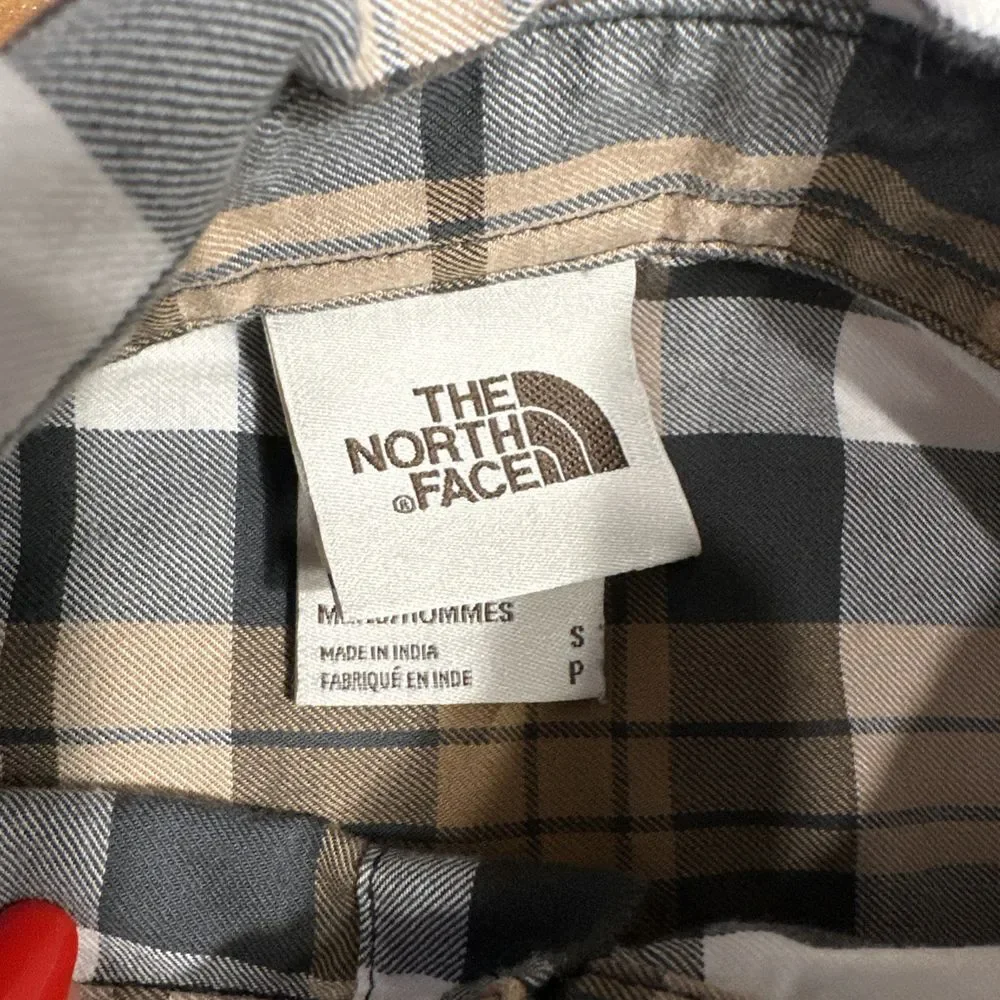 The North Face‎ Small Men's Brown, Black & White Button Down Collared Pocket